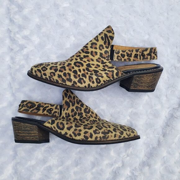 Very Volatile Los Angeles Lepord Print sling back size 8 shoe - Picture 1 of 12